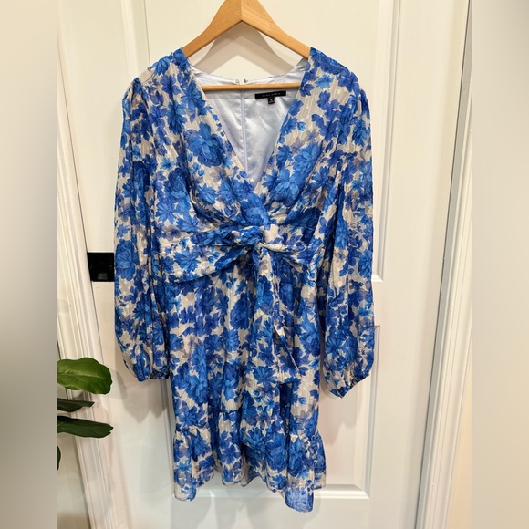 Alex Marie Coble Blue Floral Tiered Spring Dress - Picture 3 of 8